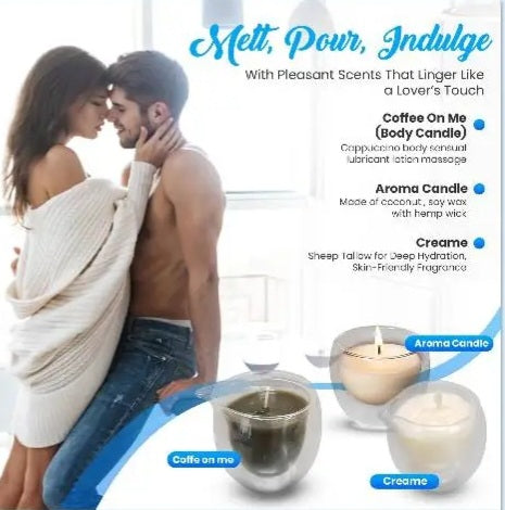 Megamoisterizer sensual massage  70% sheep talloŵ 30% Megamoisterizer arthodisiac hand made in canada lotion candles collection  - regular #456